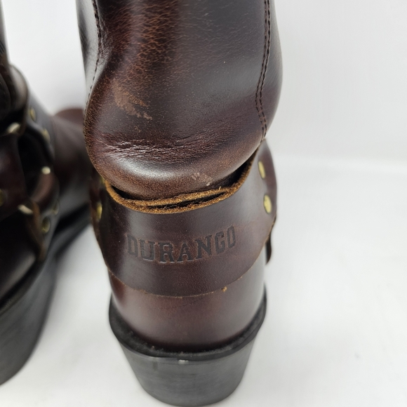 Durango Engineer Harness Boots Size 8.5 EE Square Toe Biker Brown Leather DB514. - Picture 5 of 15